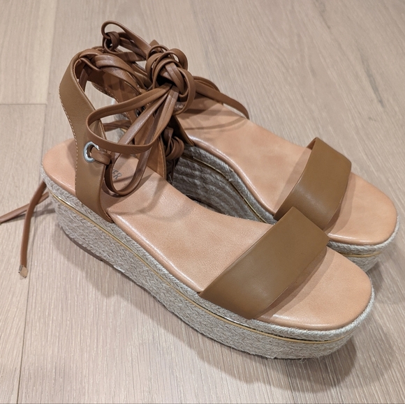Women's Tan and Brown Espadrille Sandals - Picture 1 of 13